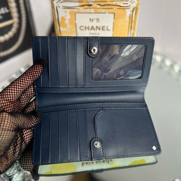 KATE SPADE NWOT Cameron Lemon Zest WLRU6141 Large Slim Bifold Wallet - Picture 4 of 10